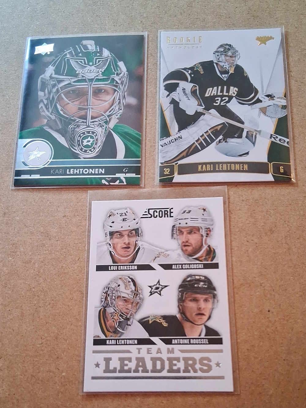 Lehtonen Dallas Stars Hockey Cards - White & Black